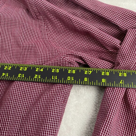 Dockers Men's Shirt XXL Classic Fit Long Sleeve Checkered Cotton & Polyester - Picture 4 of 9